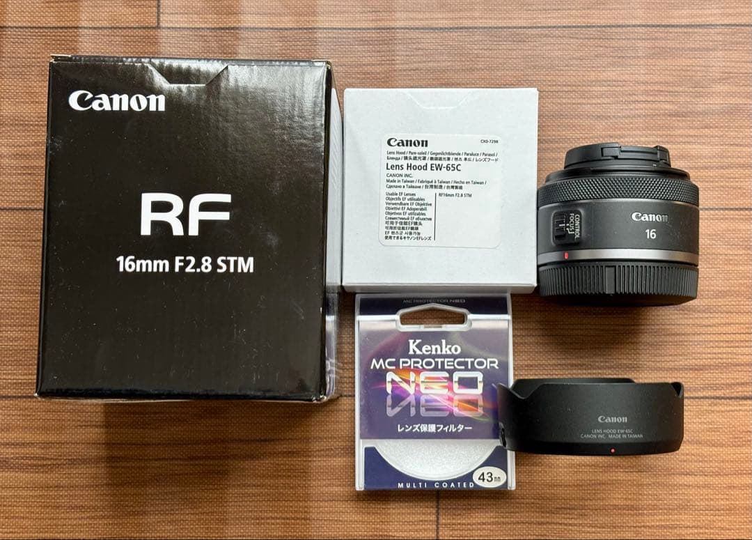 Canon RF 16mm F2.8 STM レンズ フード＆フィルター付き