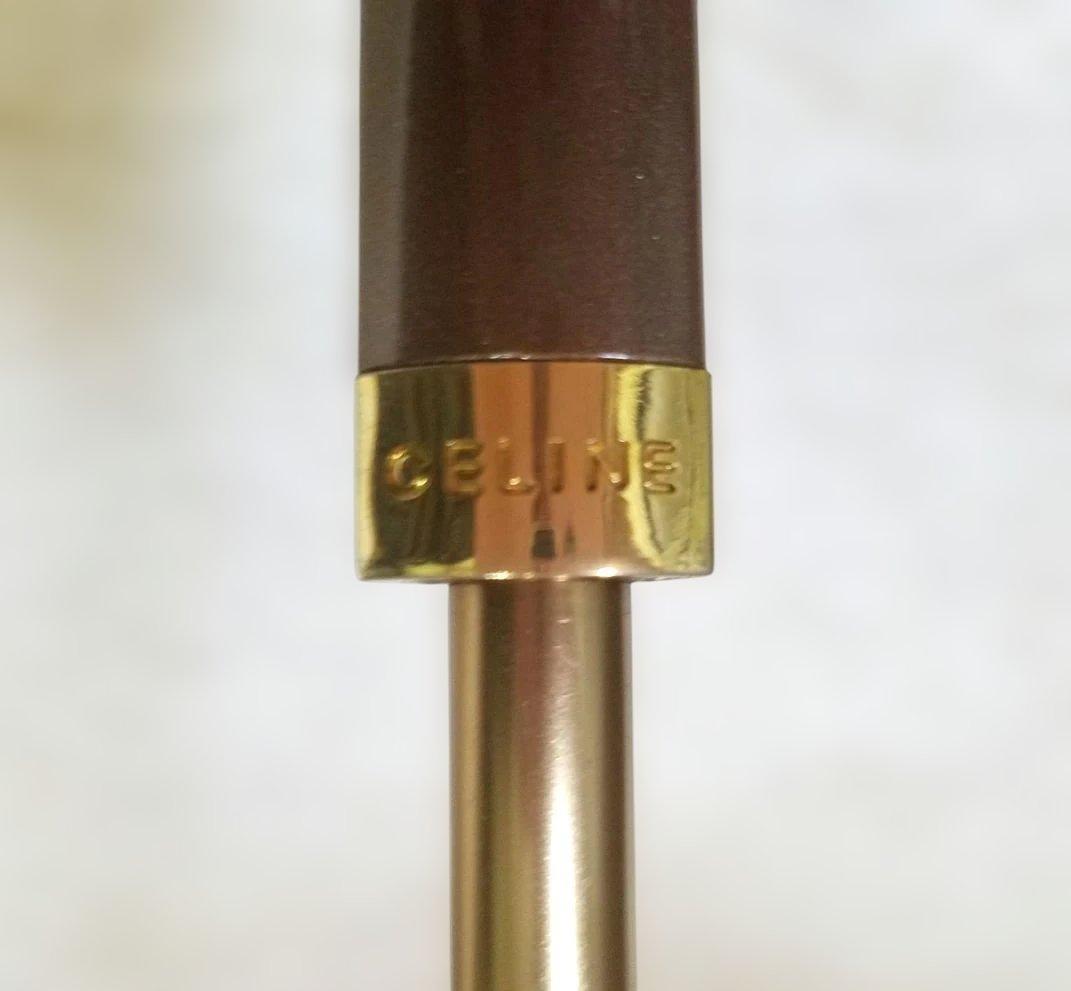 【極美品・希少】CELINE 傘 トリオンフ 総柄 ベージュ ゴールド金具