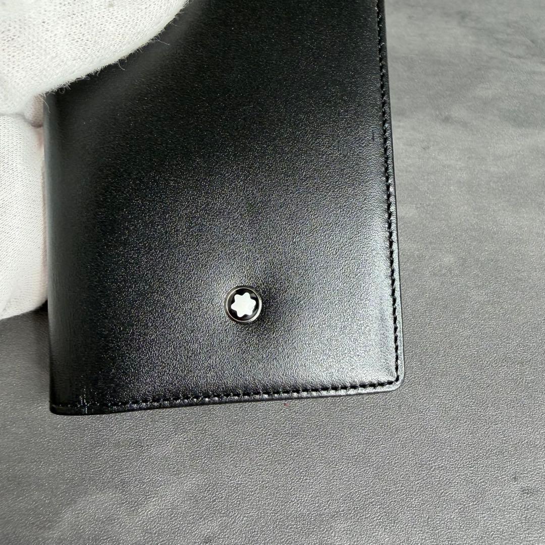 【未使用級】MONTBLANC モンブラン 本革 マチ付き 名刺入れ 限定品 黒