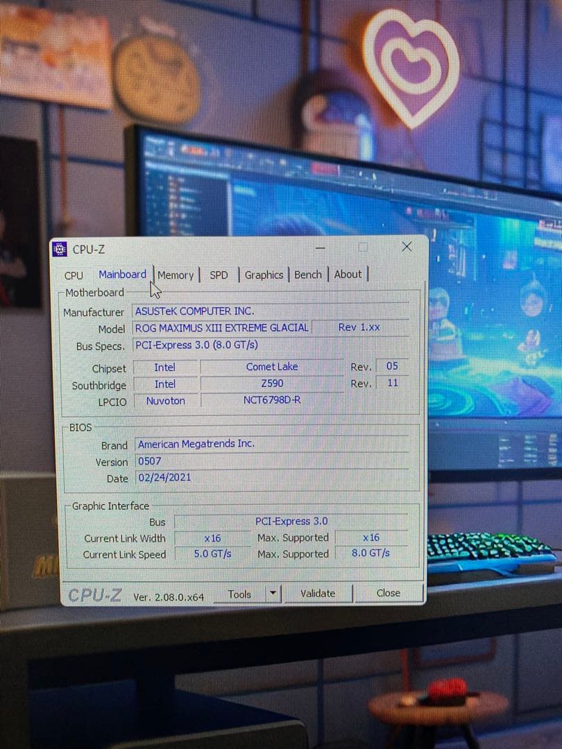 マザーボード EKWB Z590 Glacial + CPU i7 10700kf