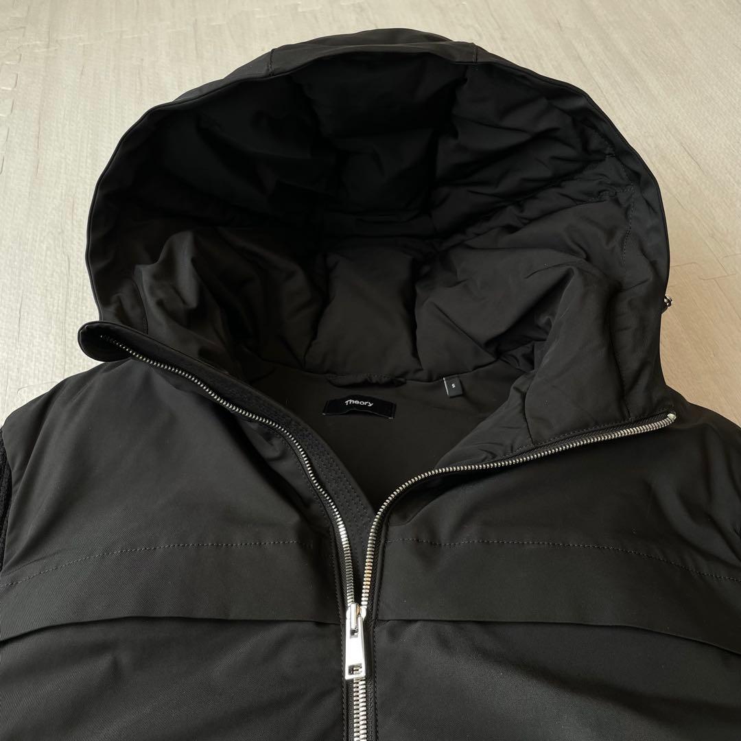【極美品】セオリー　ダウンジャケット　ハイブリッドダウン　アウター　黒　メンズ