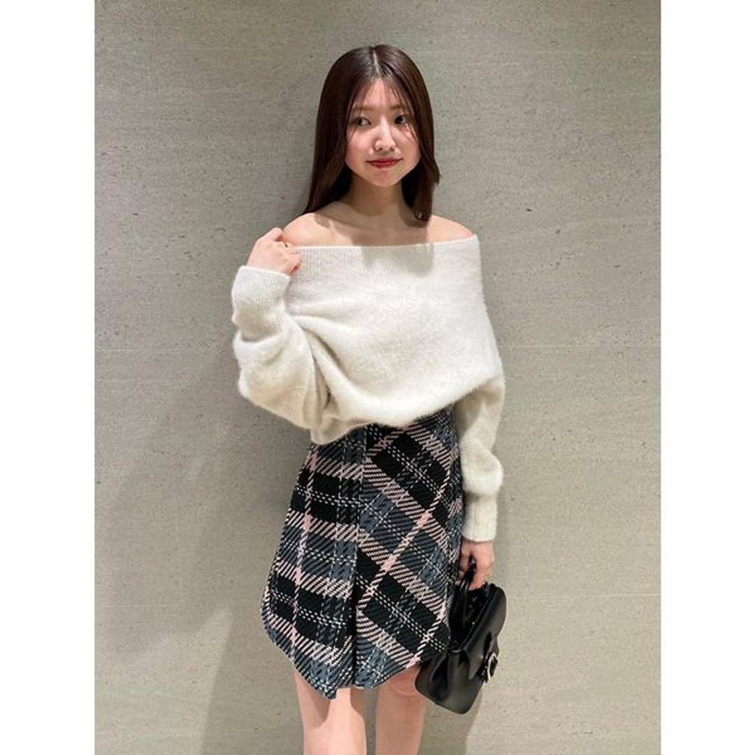 ロービングチェックミニスカート(BLK-2)