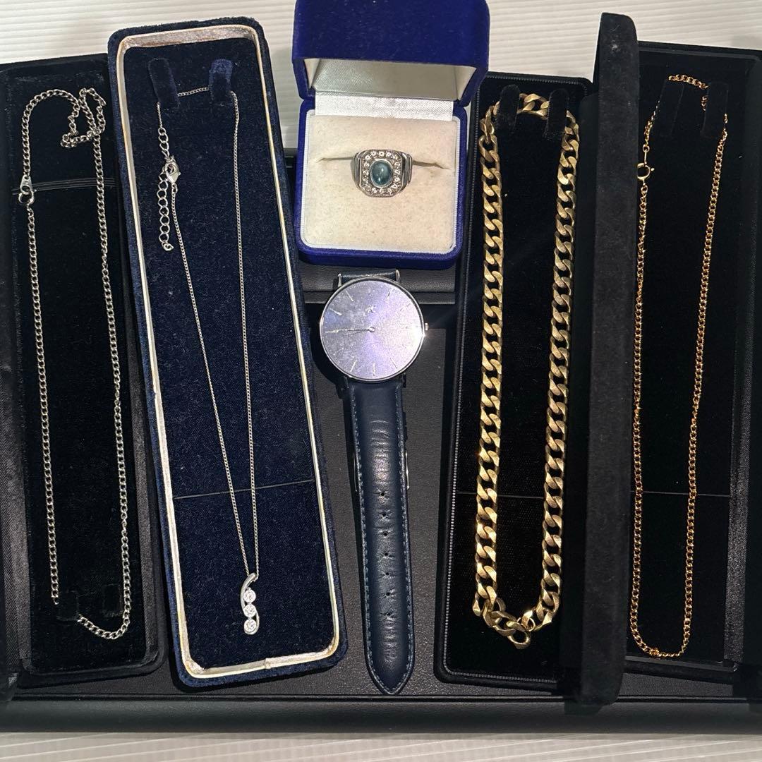 ［遺品整理・生前整理品］シルバー 喜平 K18 GP ネックレス 腕時計 指輪