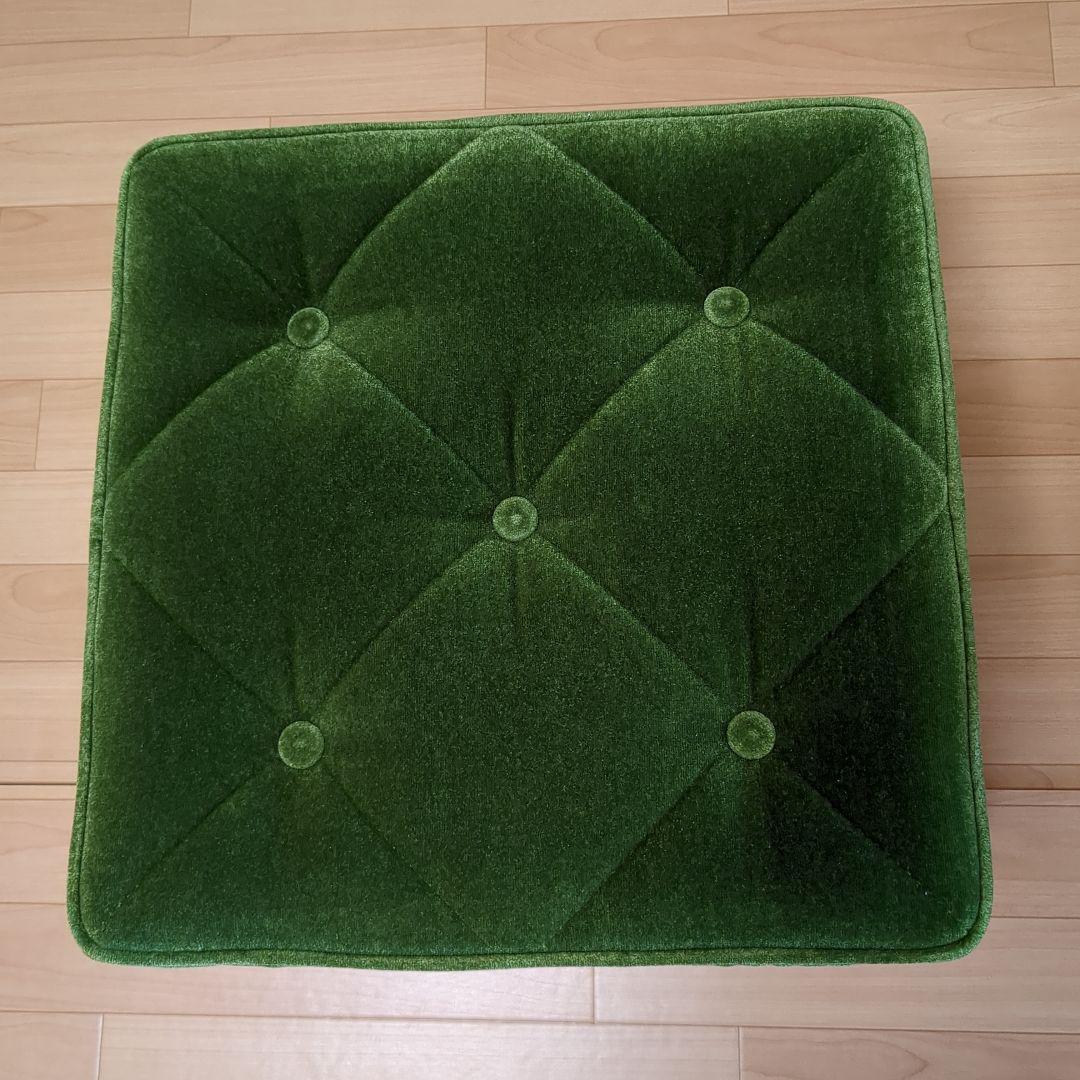 カリモク 緑色 オットマン