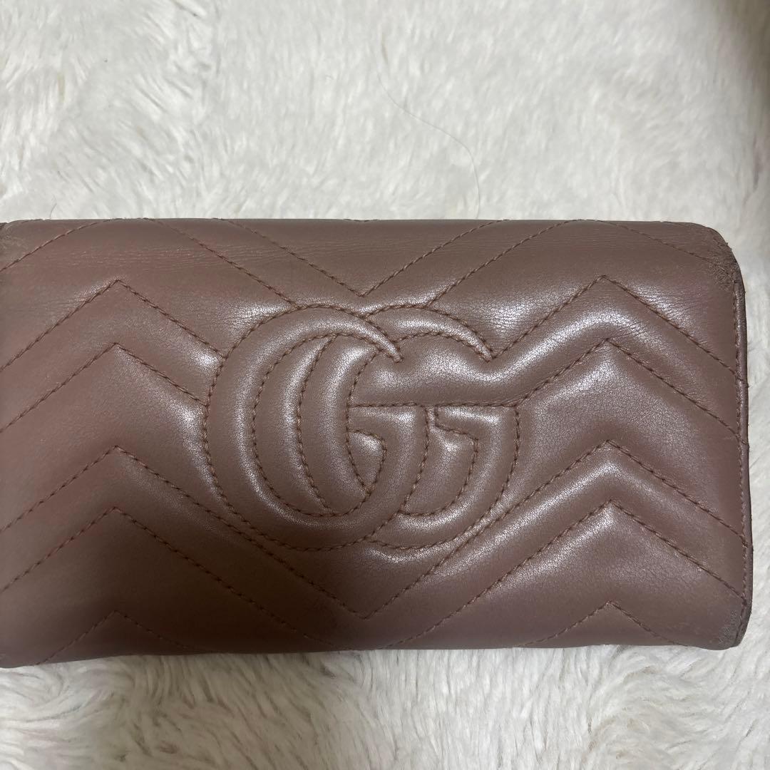 GUCCI ブラウン 長財布 GGロゴ