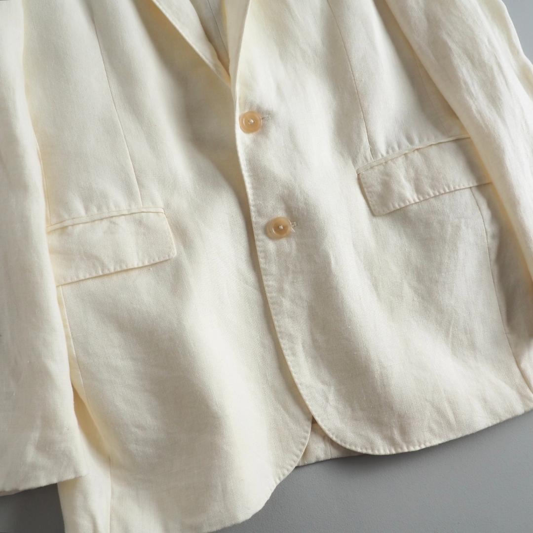 ラルフローレン　イタリア製　麻１００％　テーラードジャケット　ホワイト　美品