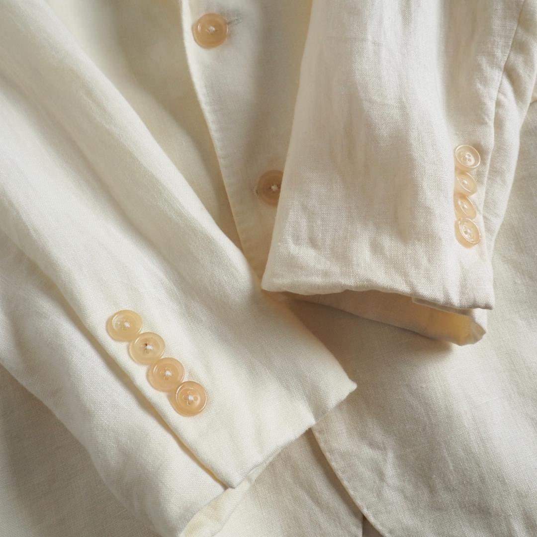 ラルフローレン　イタリア製　麻１００％　テーラードジャケット　ホワイト　美品