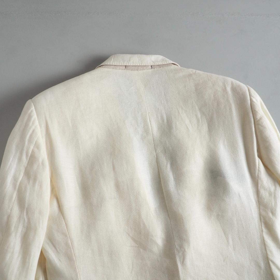 ラルフローレン　イタリア製　麻１００％　テーラードジャケット　ホワイト　美品