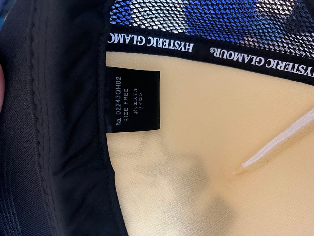 HYSTERIC GLAMOUR ロゴキャップ ホワイト/ブラック