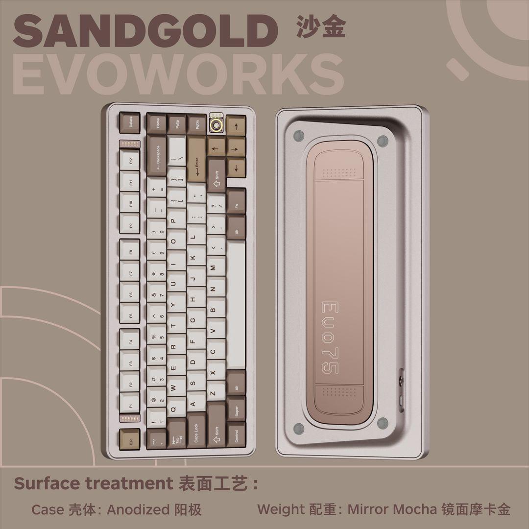 EVO75 サテンゴールド PPプレート (おまけキーキャップ無し)