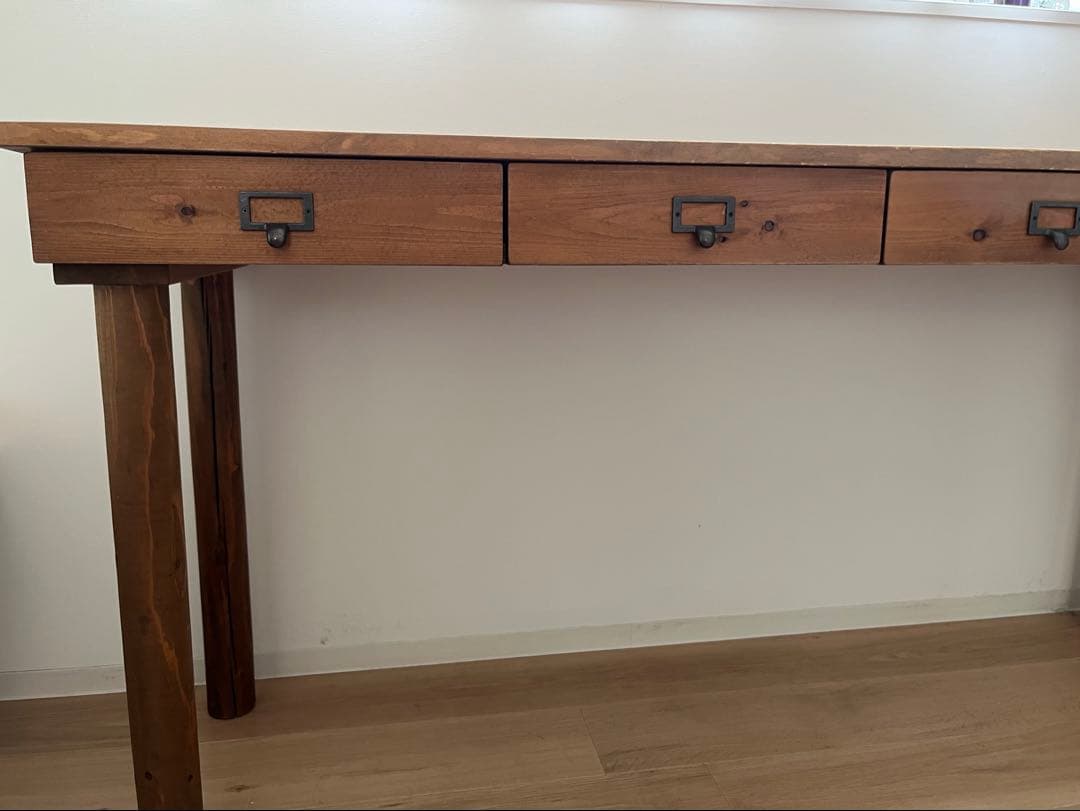 木製コンソールテーブル 3引き出し