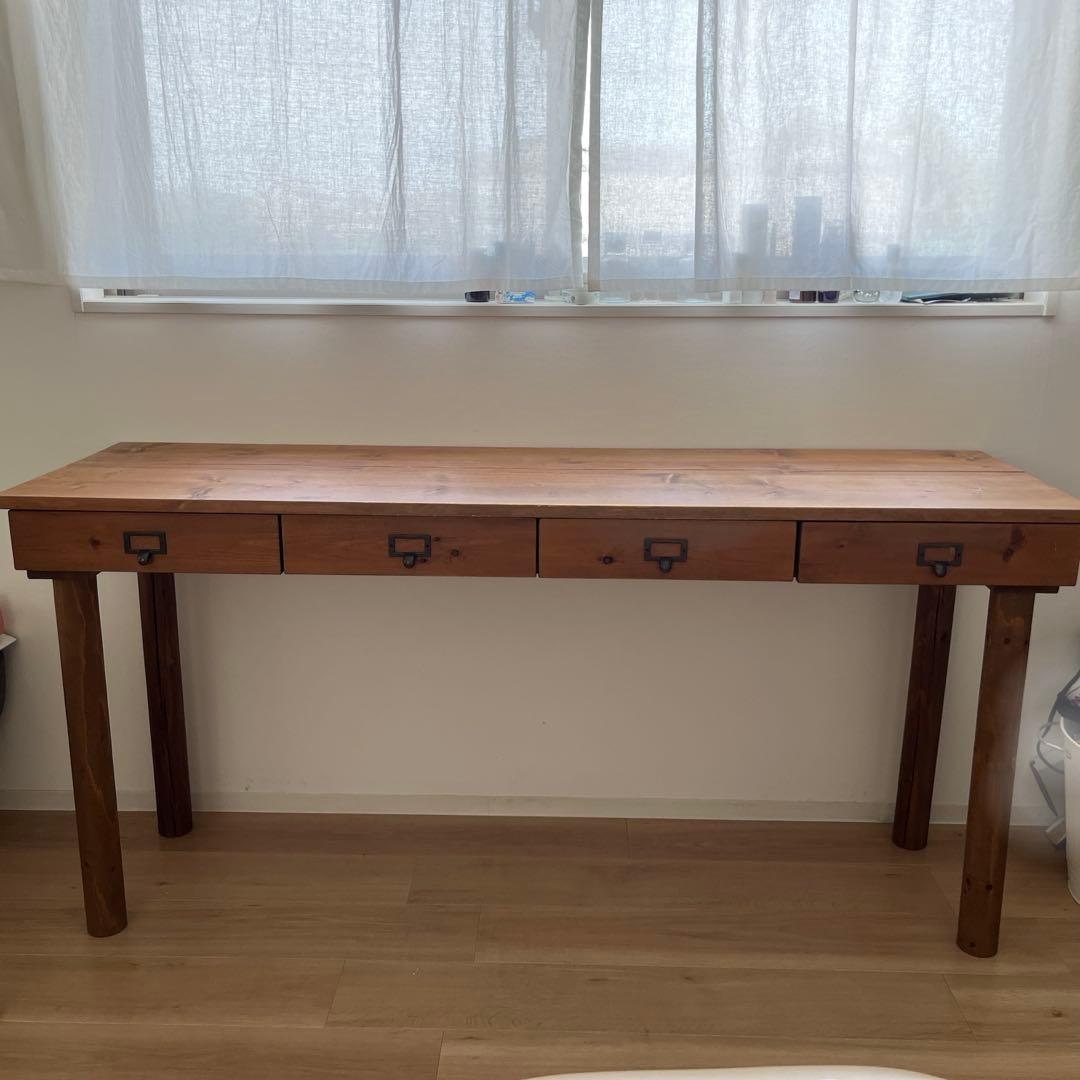 木製コンソールテーブル 3引き出し