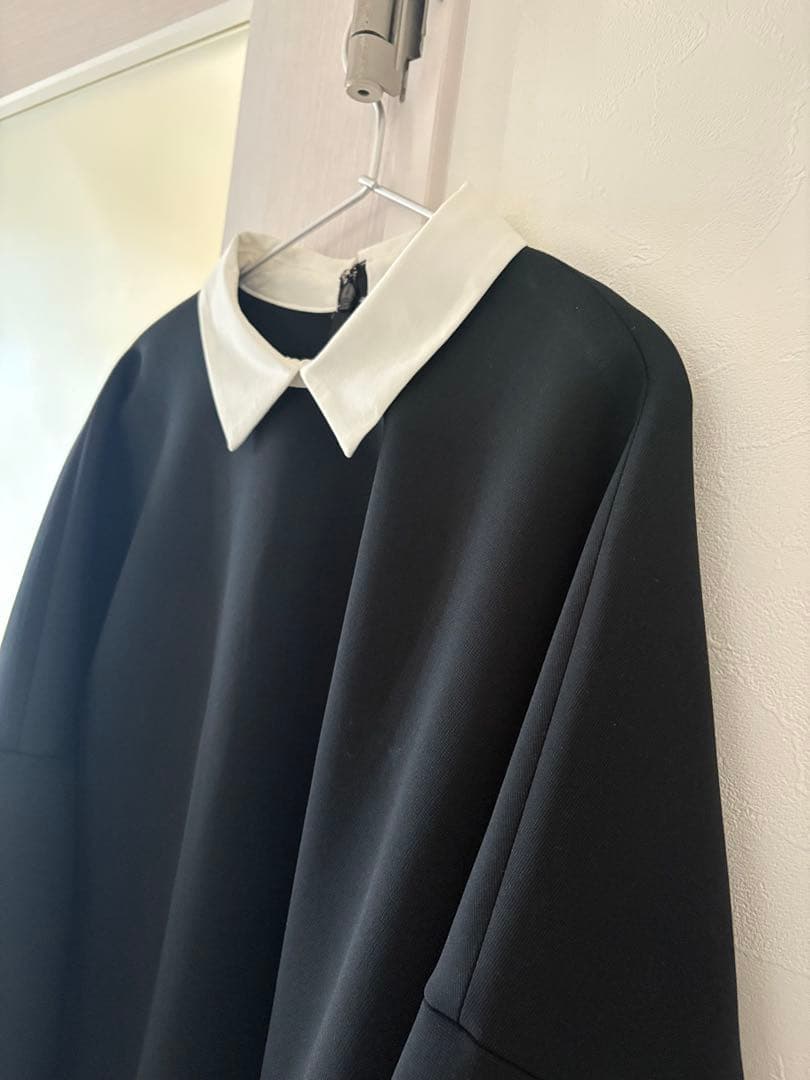 LE PHIL スキューバダンボールブラウス　F ブラック×ホワイト