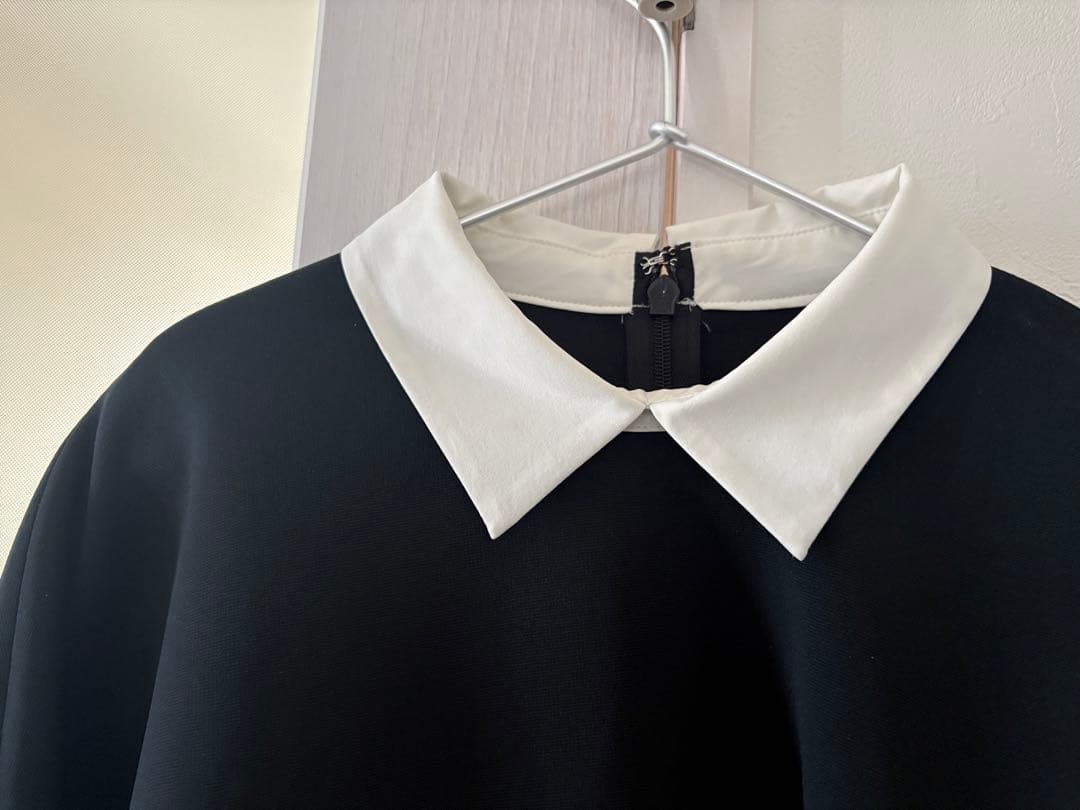 LE PHIL スキューバダンボールブラウス　F ブラック×ホワイト