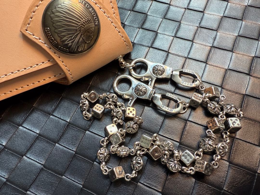 【Dice × Flower ウォレットチェーン】 重厚で存在感QBSZSZ04