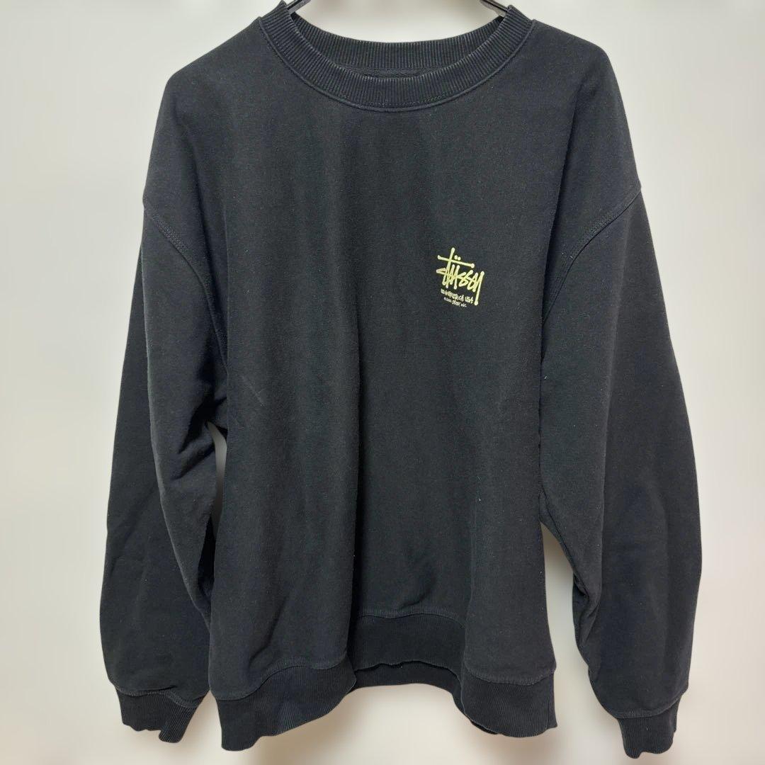 Stüssy 背面ドラゴンプリント スウェット 黒