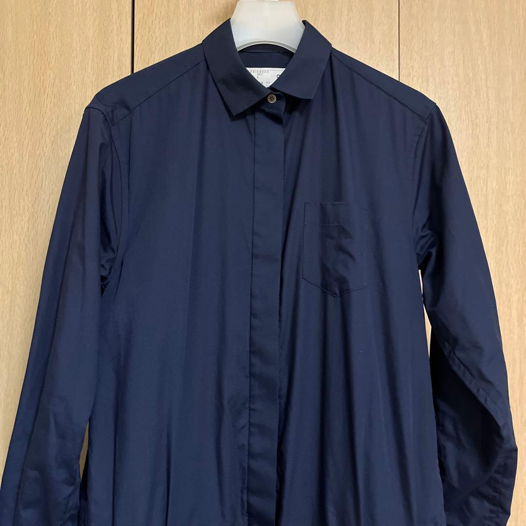 sacai 裾フリル　シャツワンピース