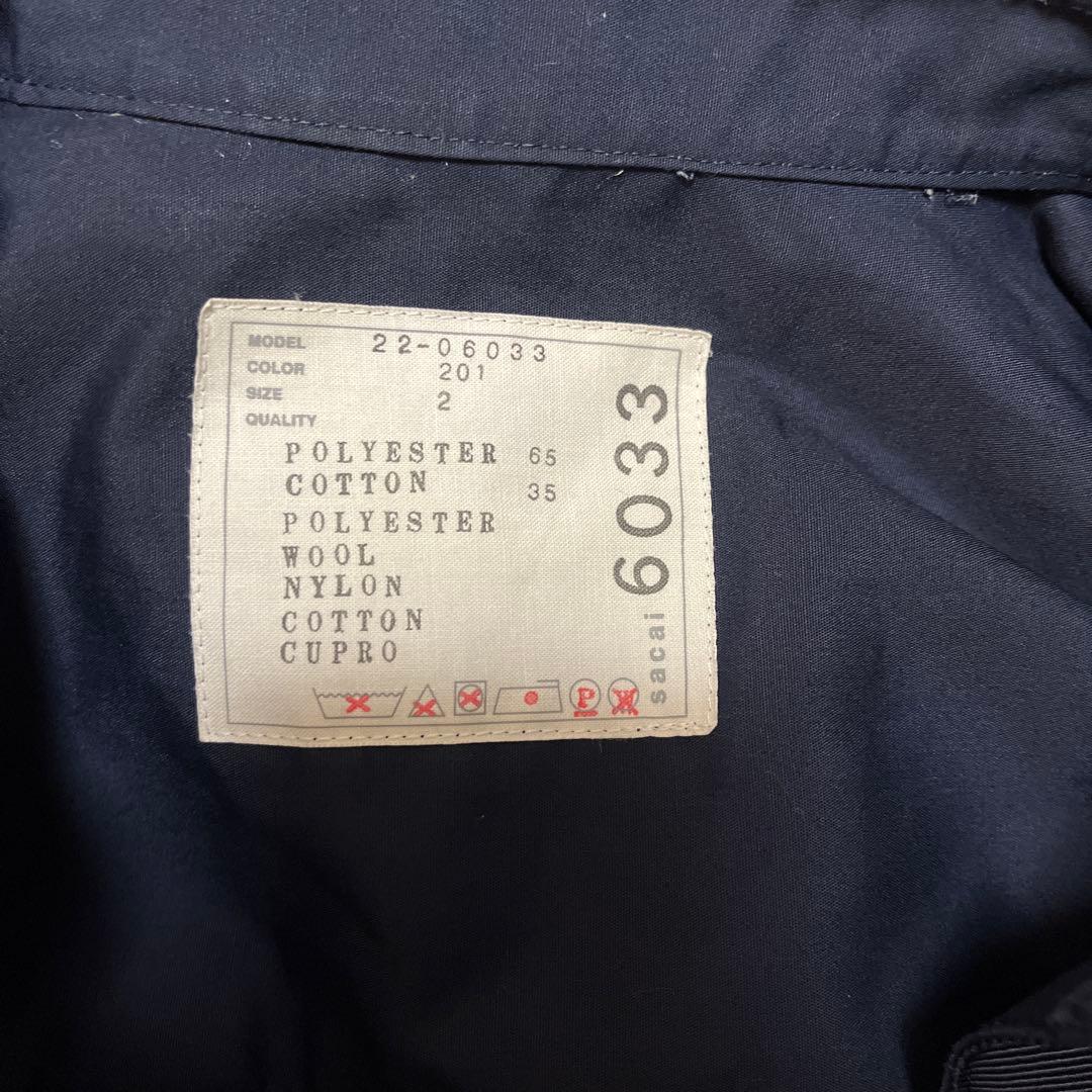 sacai 裾フリル　シャツワンピース