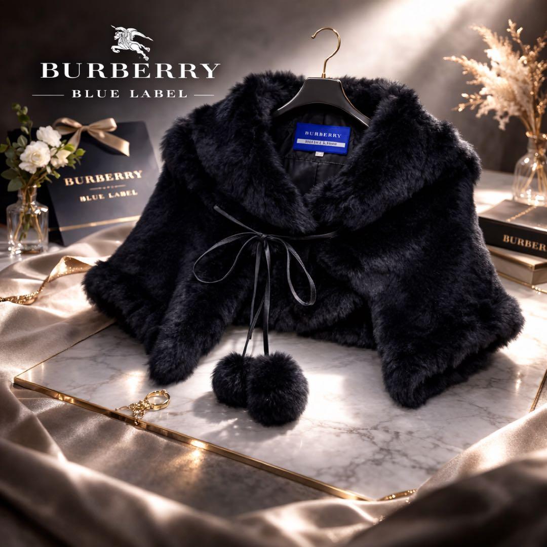 Burberryラピッドファーポンチョブーケ