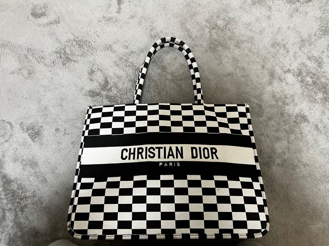 Christian Dior チェッカーパターン ビジネスバッグ　ラージsize