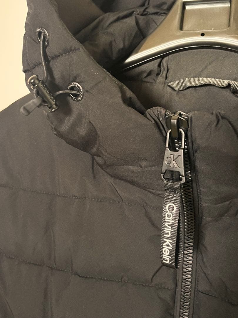 美品⭐︎  メンズ フード付きダウンベスト 黒