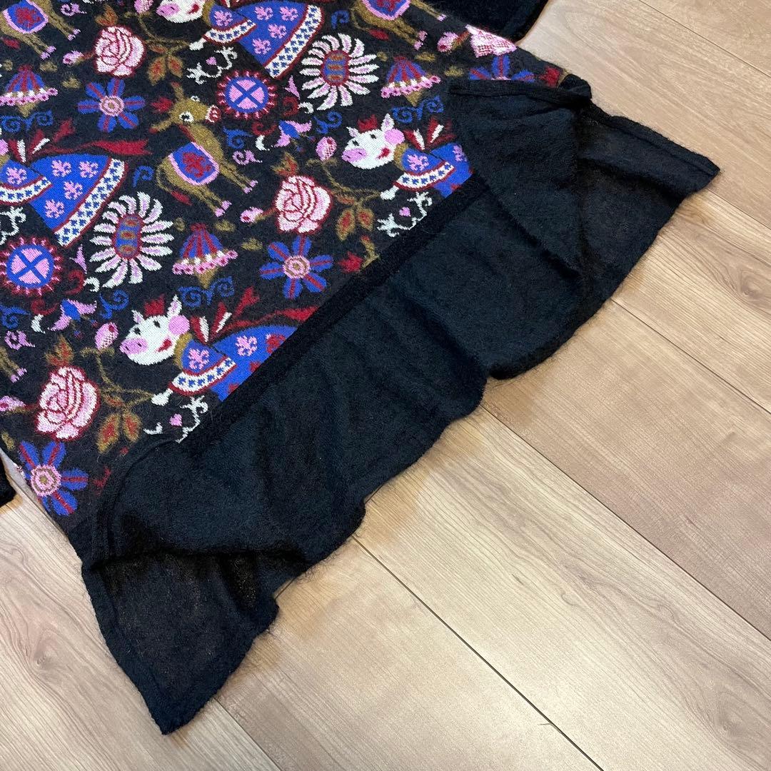 OLLEBOREBLA アルベロベロ　ニットロングチュニック　ぶたさんとロバ