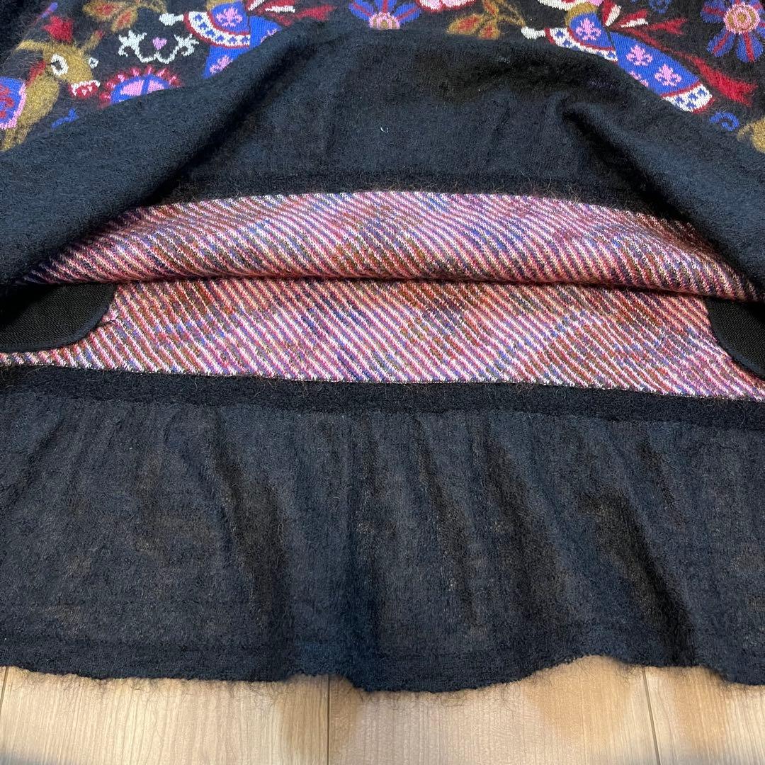 OLLEBOREBLA アルベロベロ　ニットロングチュニック　ぶたさんとロバ