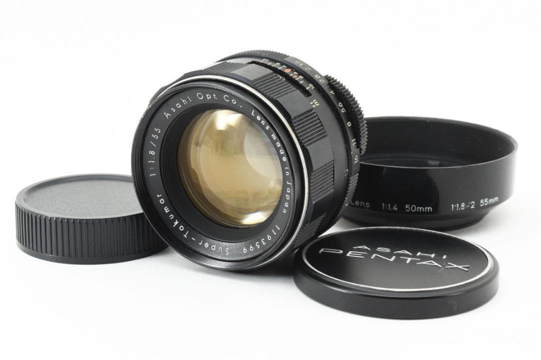 ☆前期型☆ Super Takumar 55mm F1.8 フード付 F0116