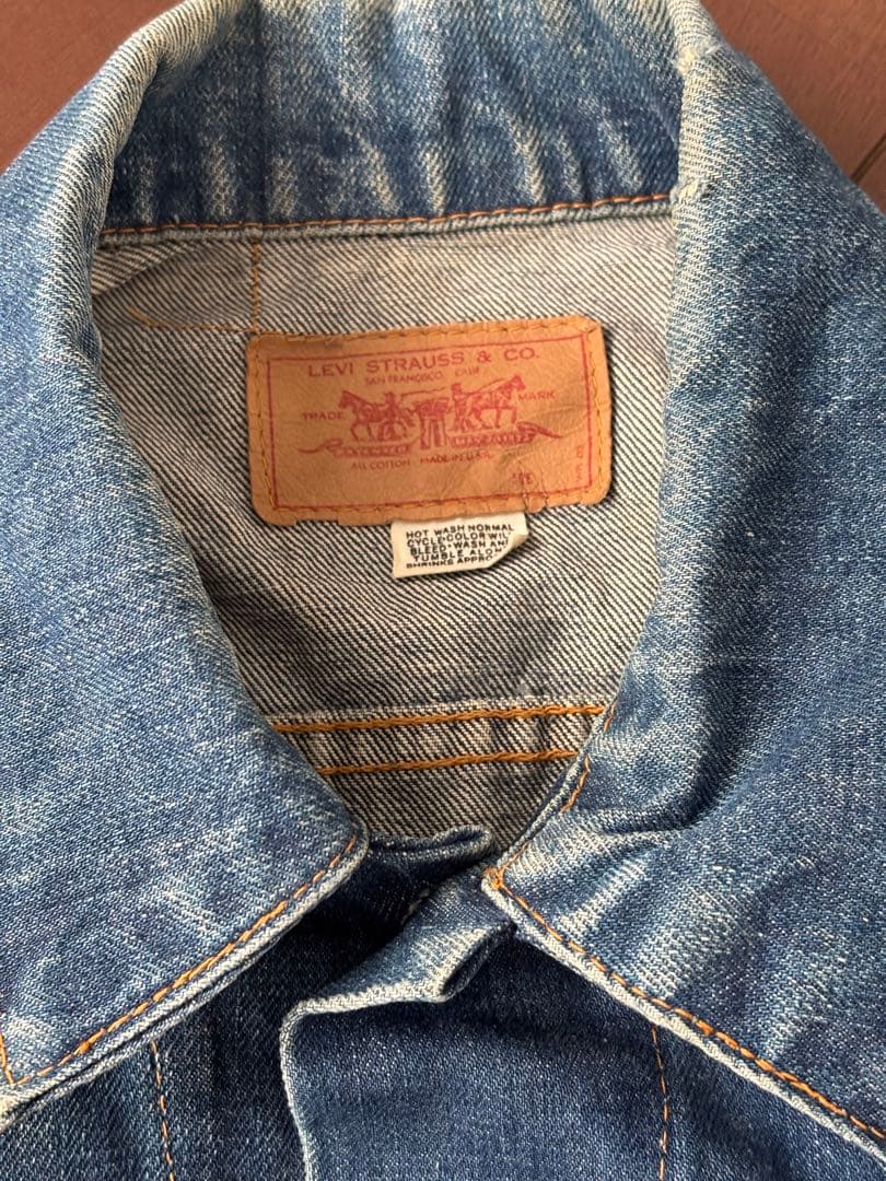 【70s古着】LEVISリーバイス デニムジャケットGジャン。サイズ40程度