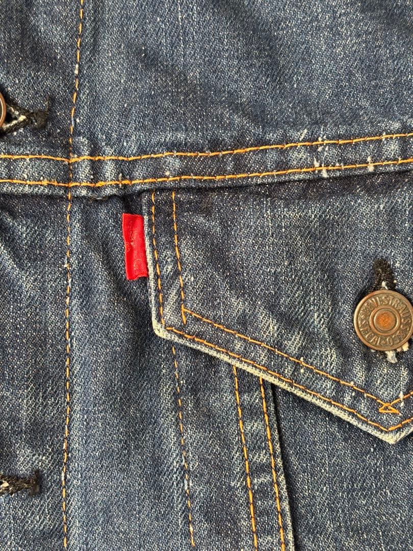 【70s古着】LEVISリーバイス デニムジャケットGジャン。サイズ40程度
