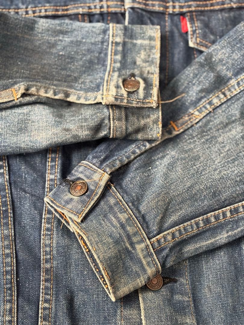 【70s古着】LEVISリーバイス デニムジャケットGジャン。サイズ40程度