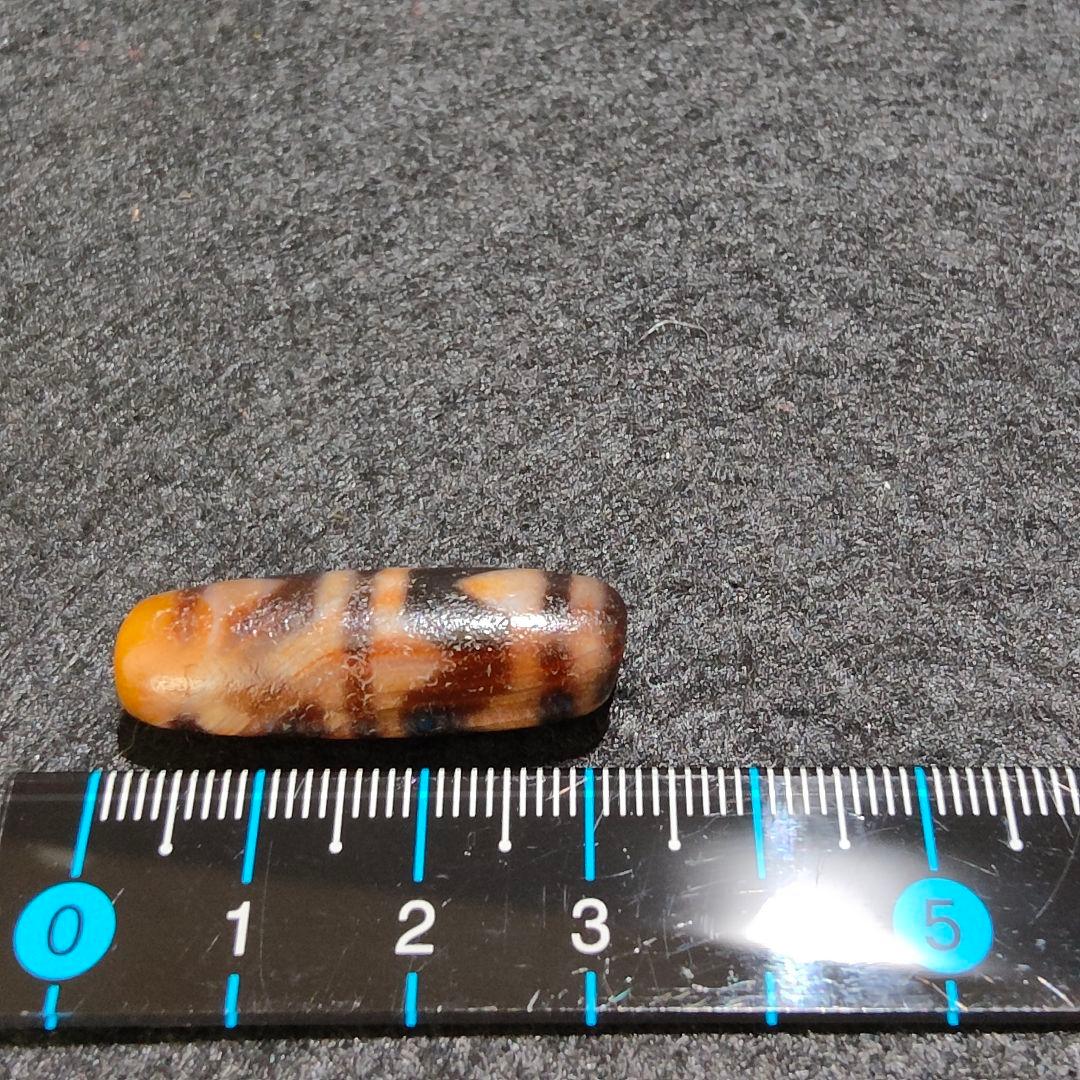 A24 老礦天珠　四線虎牙　天珠　天然石　鉱物　風水　開運　御守 ブレスレット