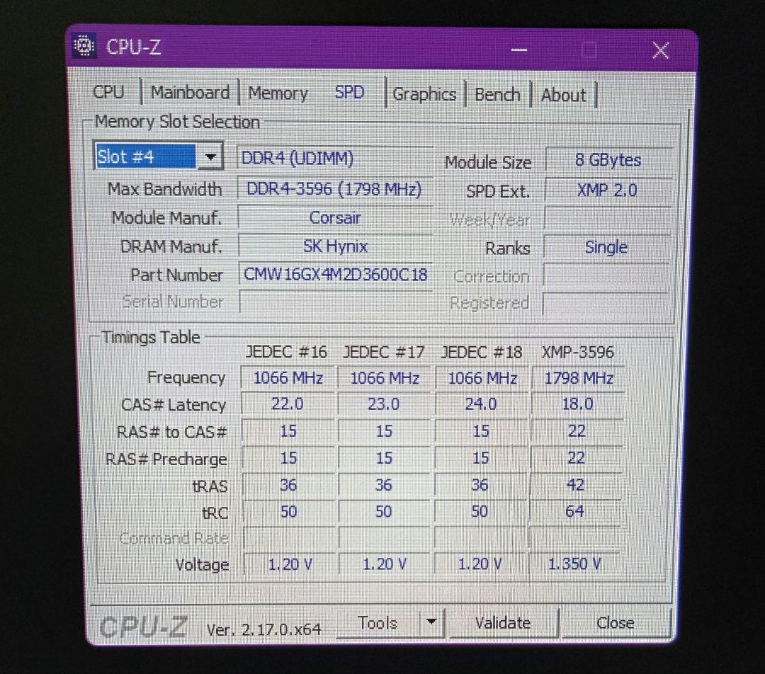 メモリ　16GB　(8GBx2枚)