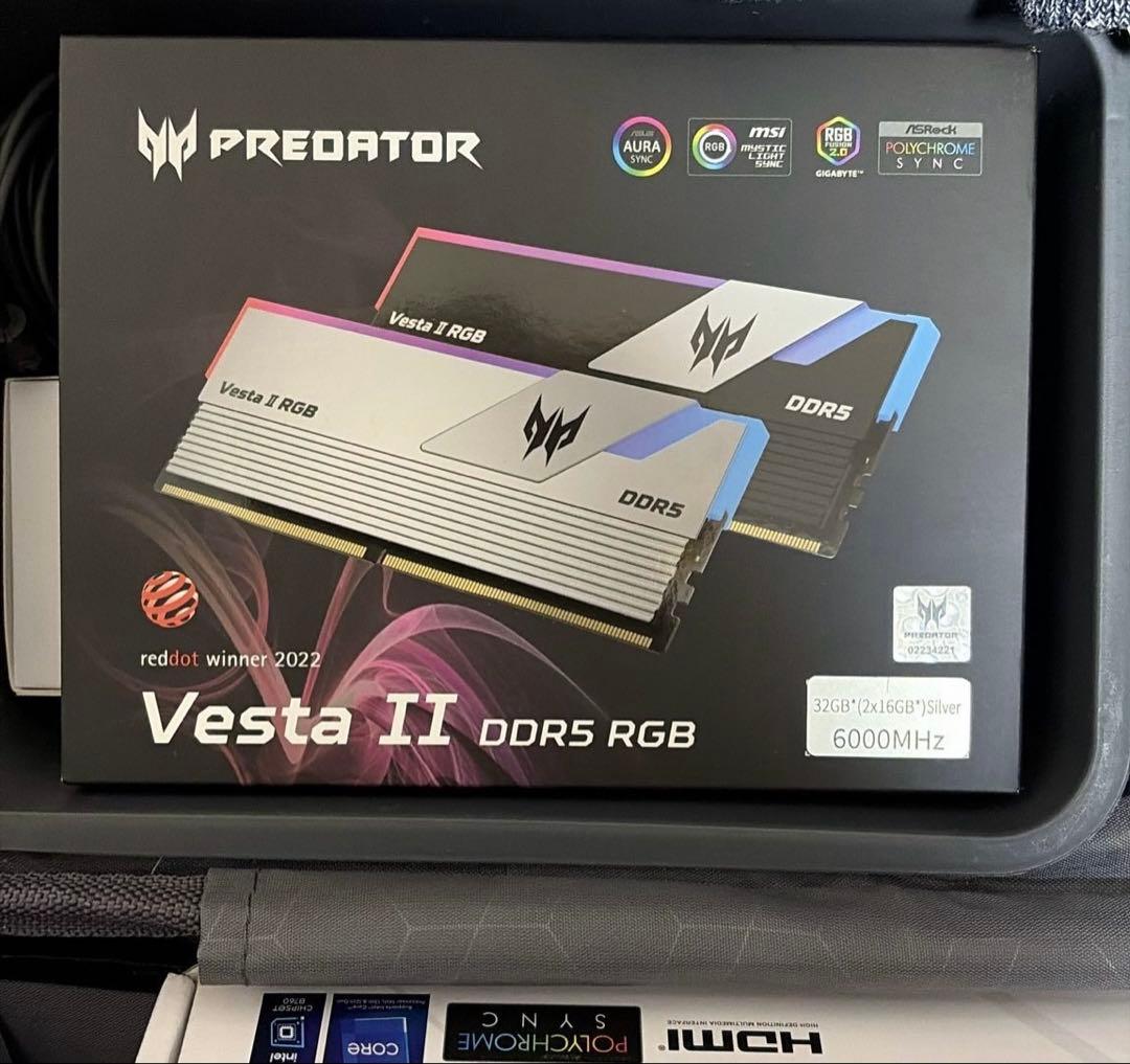 メモリー Predator Vesta II DDR5 RGB 6000MHz
