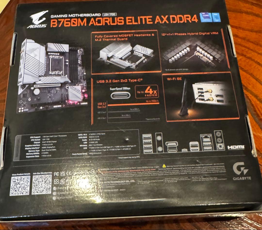 マザーボード GIGABYTE B760M AORUS ELITE AX DDR4