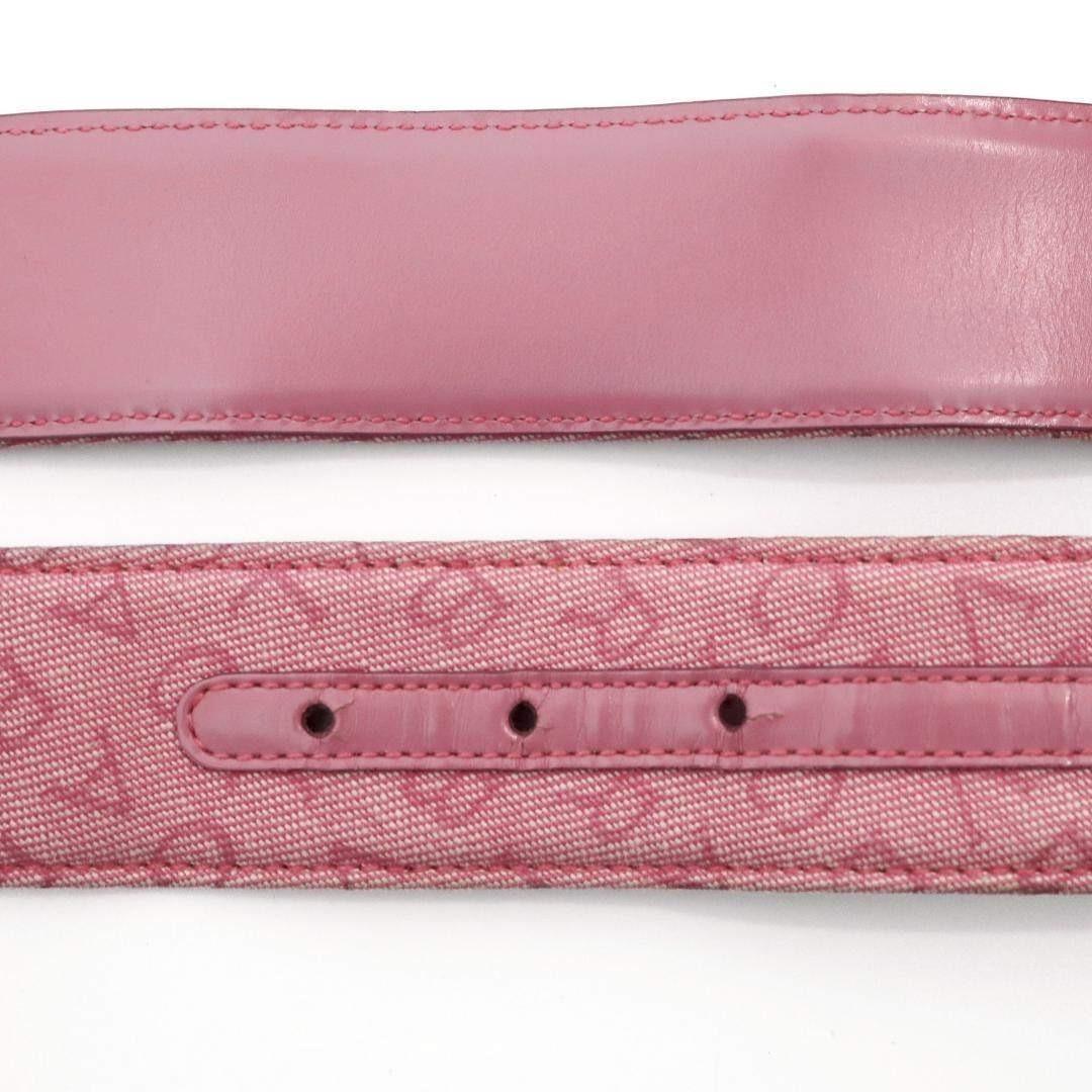 BVLGARI ロゴマニア ベルト ピンク 77cm±2.5 幅4cm 1083