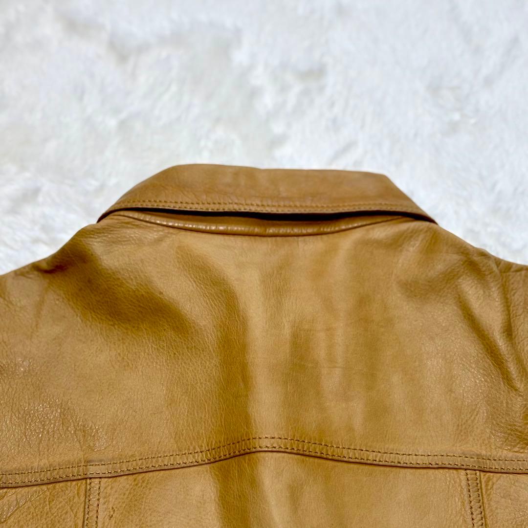 PRADA プラダ ヴィンテージ アーカイブ レザーシャツ キャメル カーフ
