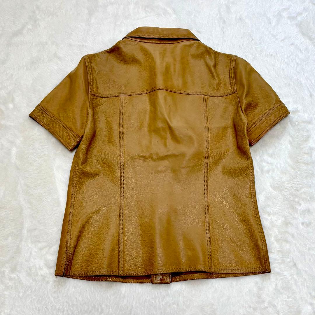 PRADA プラダ ヴィンテージ アーカイブ レザーシャツ キャメル カーフ
