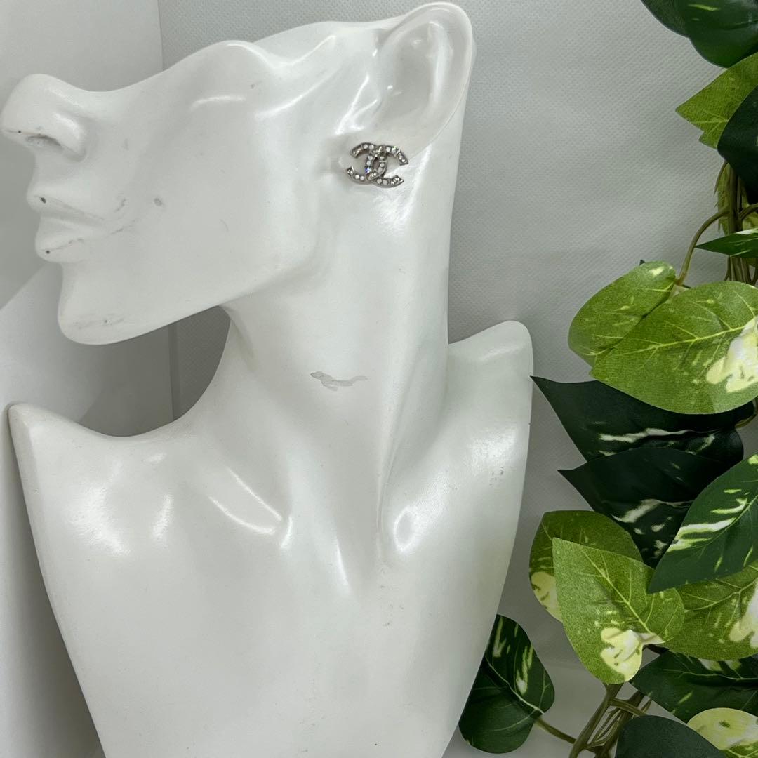 CHANEL ココマーク C20 A ラインストーン キラキラ ピアス 0619