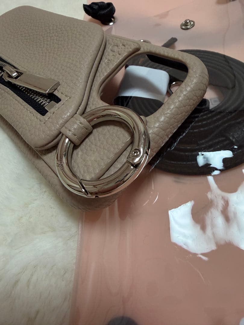 ajew (正規品)ベージュ ジッパー付き iPhone12Promaxケース