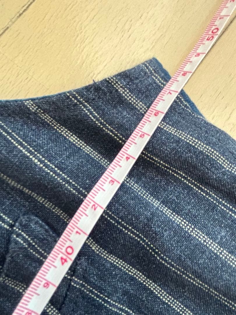 RRL/インディゴリネンストライプベスト/S/ラルフローレン