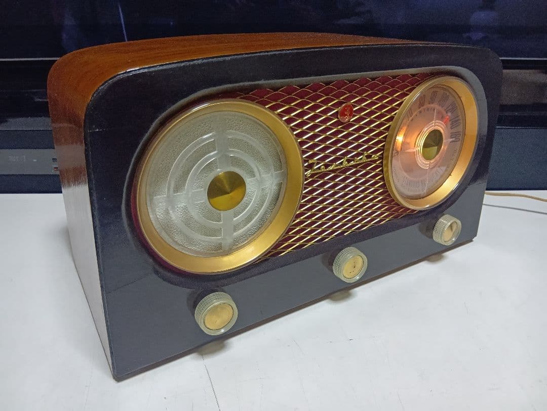 希少　デザイン　マツダ　東芝　513F　真空管　ラジオ　整備済み