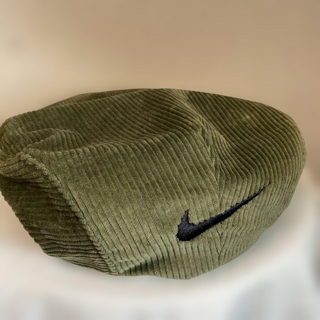 【希少XL】NIKE コーデュロイ ハンチングキャップ オリーブ USA製