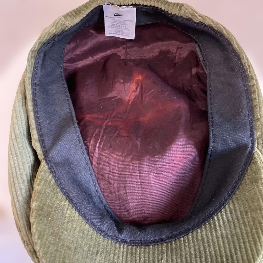 【希少XL】NIKE コーデュロイ ハンチングキャップ オリーブ USA製