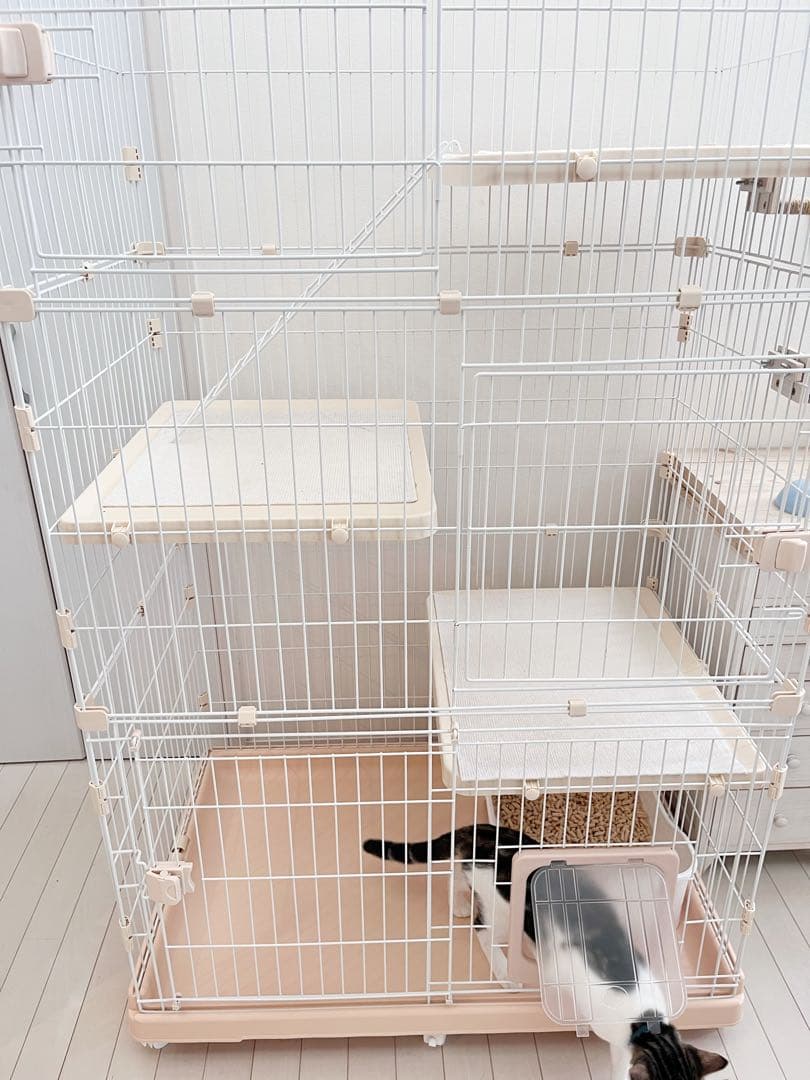 RAKU 猫 ケージ キャスター付