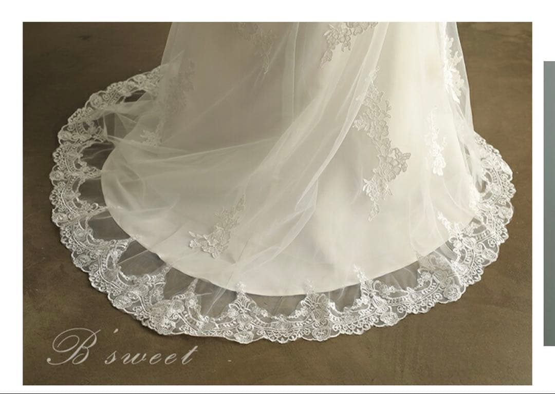 B'sweet レースバック ウェディングドレス　結婚式前撮りフォトウエディング