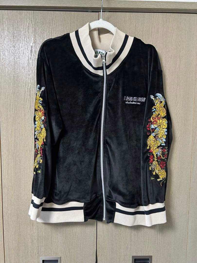 チュウカタベタイ Tiger ベロア トラックジャケット M