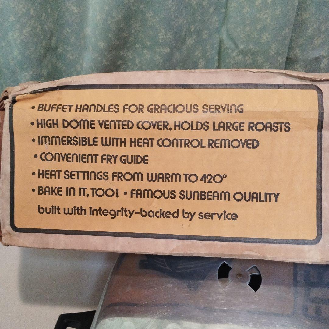 Sunbeam 　ELECTRIC FRYPAN サンビーム電気ホットプレート