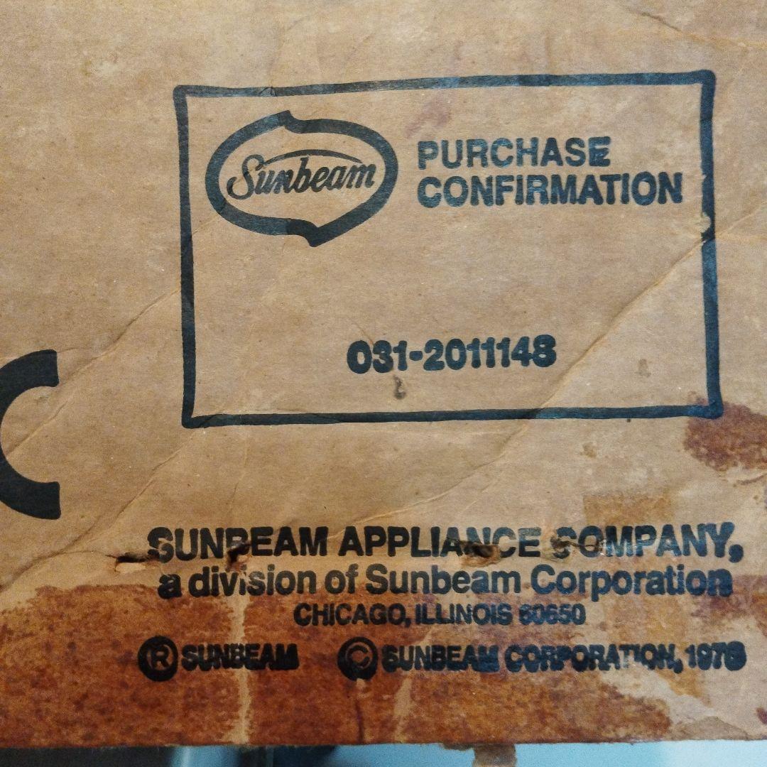 Sunbeam 　ELECTRIC FRYPAN サンビーム電気ホットプレート