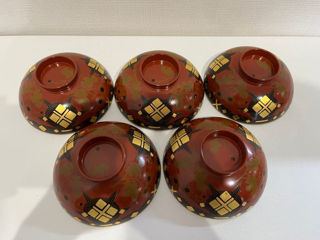 吸物椀　輪島塗木製　金箔　秀衡模様　浄法寺　蒔絵【写真の確認をお願いします】